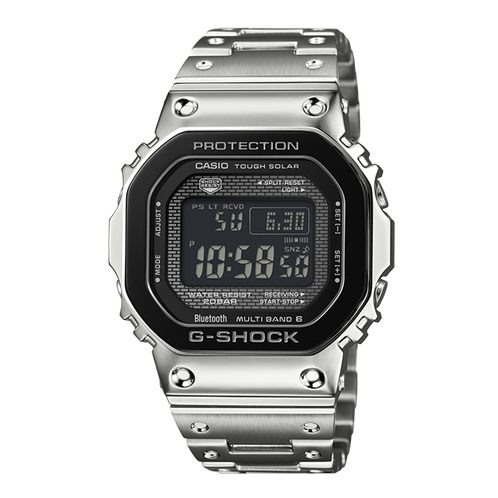 卡西欧手表 G-SHOCK  【新品】全金属 潮流独特感 防震防水六局电波太阳能动力运动男表GMW-B5000BT-1PRN