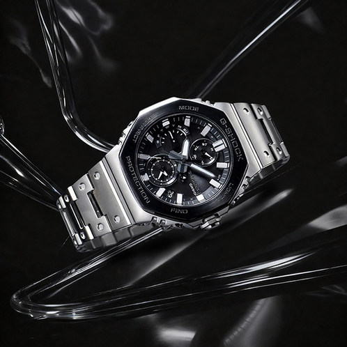 卡西欧手表 G-SHOCK  【新品】全金属指针八角 防水防震蓝牙连接表款GMC-B2100BT-1APRN