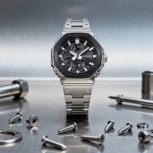 卡西欧手表 G-SHOCK  【新品】全金属指针八角 防水防震蓝牙连接表款GMC-B2100BT-1APRN