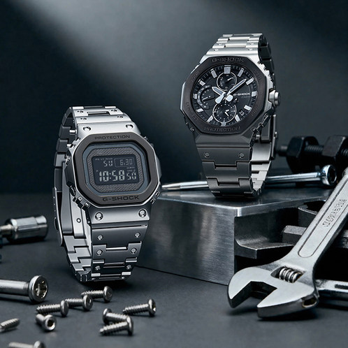 卡西欧手表 G-SHOCK  【新品】全金属指针八角 防水防震蓝牙连接表款GMC-B2100BT-1APRN