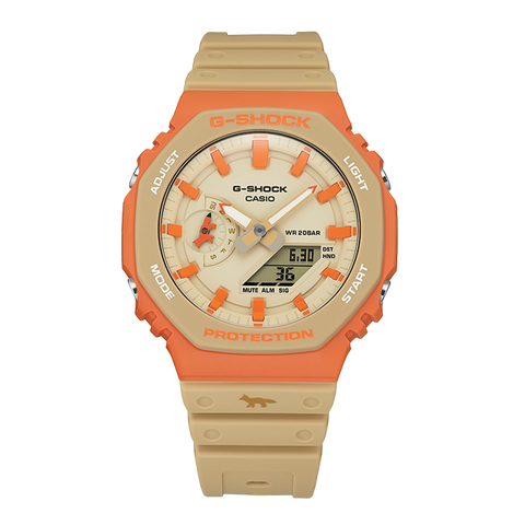 卡西歐手表 G-SHOCK 【新品】直營專供 Maison Kitsune聯(lián)名 “小狐貍”時尚潮流表款GA-2110MK-5APR