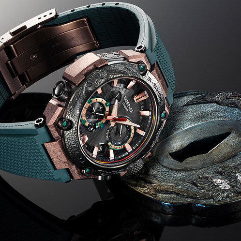 卡西欧手表 G-SHOCK  【新品】MR-G系列鐵鐔 山形工厂高端生产线 特殊包装限量编号 防水防震六局电波太阳能动力MRG-B2000KT-3ADR