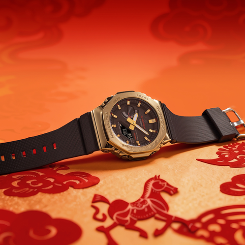 卡西欧手表 G-SHOCK  【新品】马年新年生肖款 防水防震时尚表款GBM-2100CX-9APF