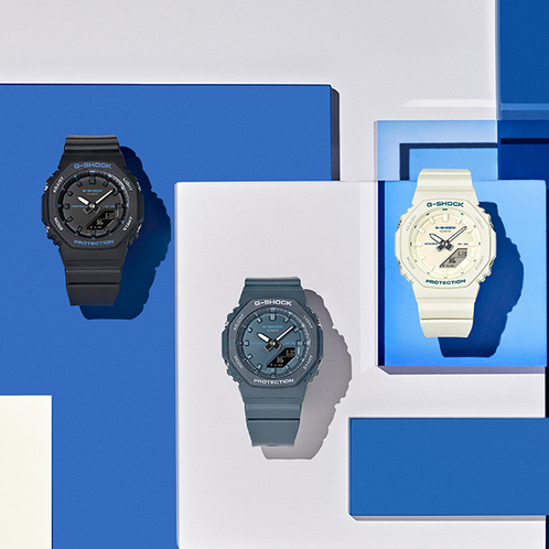 卡西欧手表 G-SHOCK  蓝调炫彩 时尚潮流运动表GMA-P2100BA
