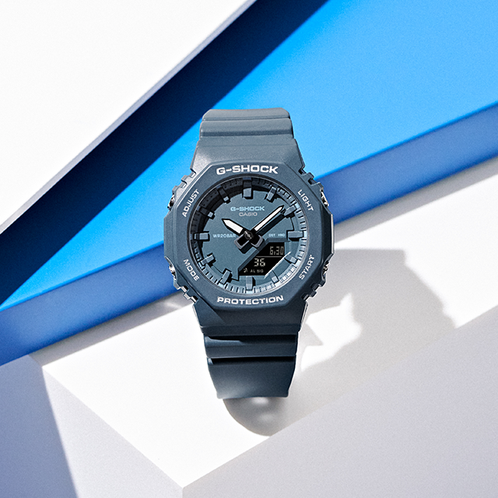 卡西欧手表 G-SHOCK  蓝调炫彩 时尚潮流运动表GMA-P2100BA