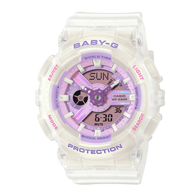 卡西欧手表 BABY-G 俏皮淡彩色主题 时尚潮流防水防震女表BA-110PD/PS