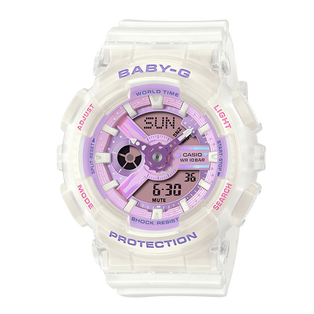 卡西欧手表 BABY-G 俏皮淡彩色主题 时尚潮流防水防震女表BA-110PD/PS