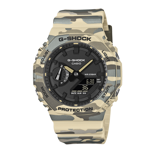 卡西欧手表 G-SHOCK  【新品】迷彩主题系列 防水防震 运动时尚表款GA-2100CM
