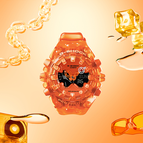 卡西欧手表 G-SHOCK  【新品】特殊表盒 果冻夏日透明款 新色“酷眼仔”GA-V01SKE系列