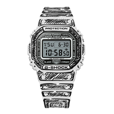 卡西欧手表 G-SHOCK 【新品】Joshua Vides联名 黑白线条 时尚潮流防水防震运动腕表DW-5600JV/DW-6900JV