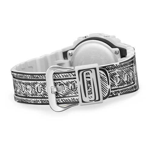 卡西欧手表 G-SHOCK  【新品】Joshua Vides联名 黑白线条涂鸦 时尚潮流防水防震运动腕表DW-5600JV/DW-6900JV