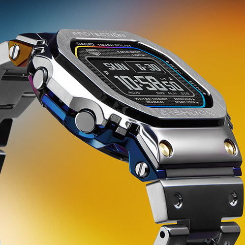 卡西欧手表 G-SHOCK  【新品】全新耀彩 渐变彩虹IP涂层 防震防水蓝牙连接六局电波太阳能动力运动男表GMW-BZ5000RC-1PR