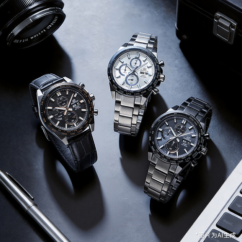 卡西欧手表 EDIFICE  【新品】艾迪斐斯 简约商务时尚表盘 防水男表EFR-574