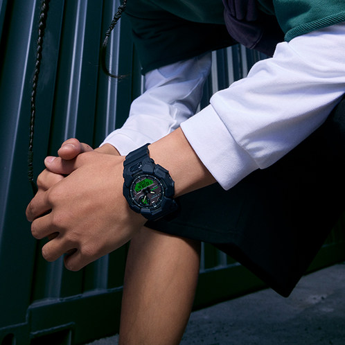 卡西欧手表 G-SHOCK  【新品】全新电光黑绿系列 防震防水运动时尚系列GA-100BEG/GA-700BEG/GA-010BEG/GA-B2100BEG