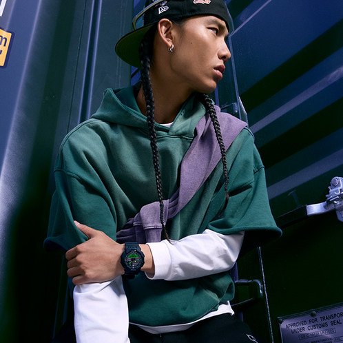 卡西欧手表 G-SHOCK  【新品】全新电光黑绿系列 防震防水运动时尚系列GA-100BEG/GA-700BEG/GA-010BEG/GA-B2100BEG