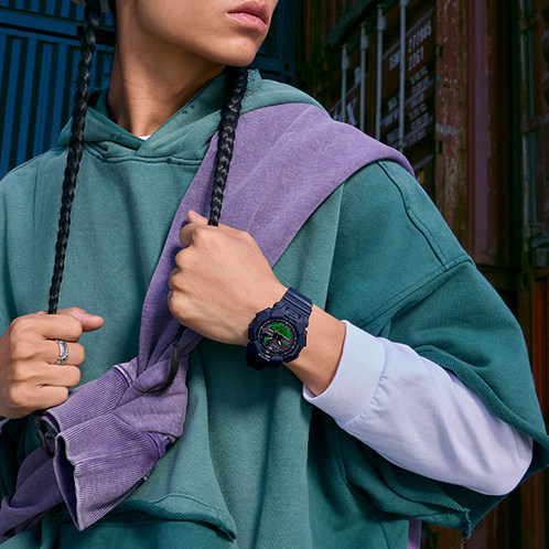 卡西欧手表 G-SHOCK  【新品】全新电光黑绿系列 防震防水运动时尚系列GA-100BEG/GA-700BEG/GA-010BEG/GA-B2100BEG