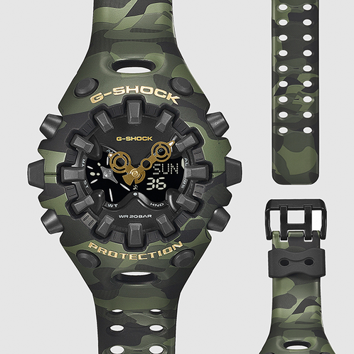 卡西欧手表 G-SHOCK  【新品】迷彩街区主题系列 时尚潮流防震防水系列GA-V01CMG-3APR