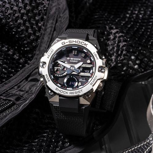 卡西欧手表 G-SHOCK  【明星同款】G-STEEL轻薄系列 防震防水蓝牙太阳能运动男表GST-B400
