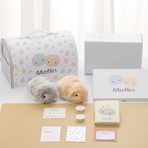 卡西欧Moflin Moflin  限量款特殊礼盒包装 茉芙霖智能宠物陪伴机器人 银色款PE-M11SR-KIT01