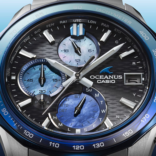 卡西欧手表 OCEANUS  海神系列 山形工厂 靛蓝海洋时尚表款OCW-S7000AP-1AJF