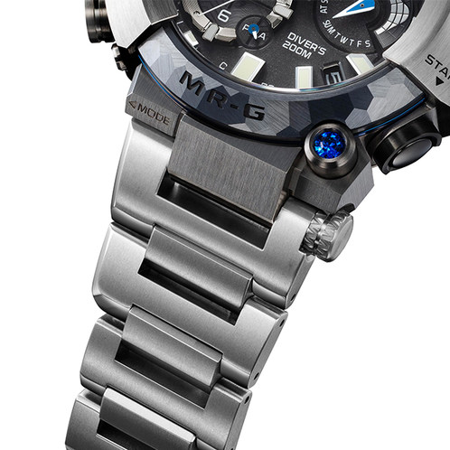 卡西欧手表 G-SHOCK  【新品】MR-G FROGMAN 系列 30周年纪念款 日本山形工厂 人造蓝宝石 玻璃镜面背刻 防水防震防磁蓝牙六局电波太阳能动力表款MRG-BF1000EB-1ADR