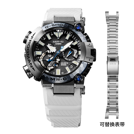 卡西欧手表 G-SHOCK 【新品】MR-G FROGMAN 系列 30周年纪念款 日本山形工厂 人造蓝宝石 玻璃镜面背刻 防水防震防磁蓝牙六局电波太阳能动力表款MRG-BF1000EB-1ADR