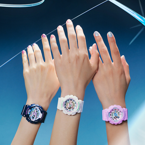 卡西欧手表 BABY-G  【新品】Y3K风格 亮面金属质感 时尚潮流防水防震女表BA-110MC