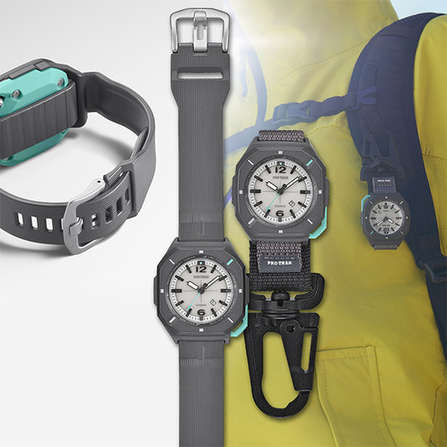 卡西欧手表 PRO TREK  【新品】太阳能小型户外手表 可旋转表圈PRJ-01