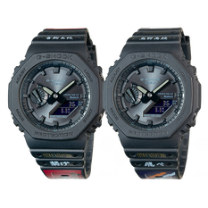 卡西欧手表 G-SHOCK 排球少年套组 特殊包装礼盒 防水防震时尚手表GA-B2100-1A1PRPQ