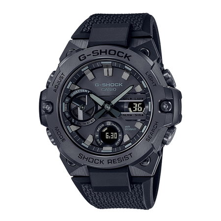 卡西欧手表 G-SHOCK 黑武士系列 防水防震蓝牙连接 太阳能动力运动表款GST-B400BB-1APFN