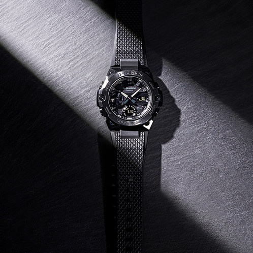 卡西欧手表 G-SHOCK  黑武士系列 防水防震蓝牙连接 太阳能动力运动表款GST-B400BB-1APFT