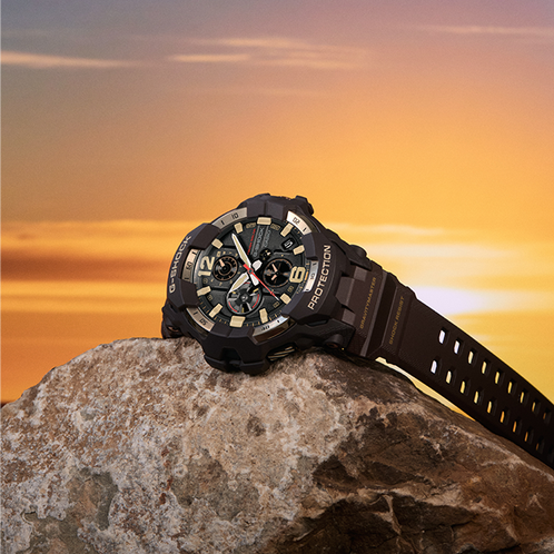 卡西欧手表 G-SHOCK  【新品】GRAVITYMASTER系列 新品 碳纤防护构造 双时区显示GR-B300H-5APR