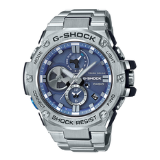 卡西欧手表 G-SHOCK G-STEEL系列 三针三眼指针式设计表盘 防水防震太阳能蓝牙运动男表GST-B100