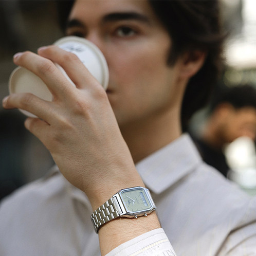卡西欧手表 小金表  【新品】直营专供 Café Kitsuné 联名限定腕表“小狐狸”抹茶主题特殊包装AQ-230ECK-3APR