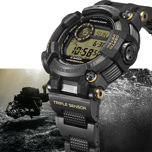 卡西欧手表 G-SHOCK  【新品】MASTER OF G蛙人 大泥王新品TAN ACCENTS沙棕系列 专业户外 太阳能电波运动手表GWF-D1000BC/GWG-B1000